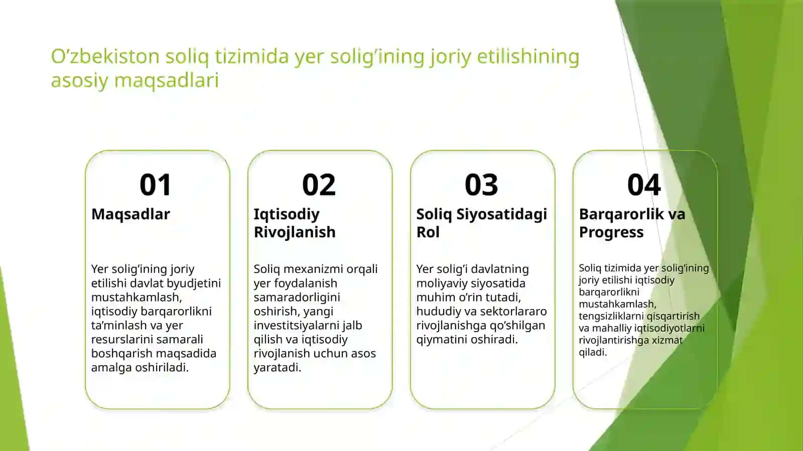 O’zbekiston Respublikasi soliq tizimiga yer solig’ining joriy etilishi va uning iqtisodiy mohiyati 3