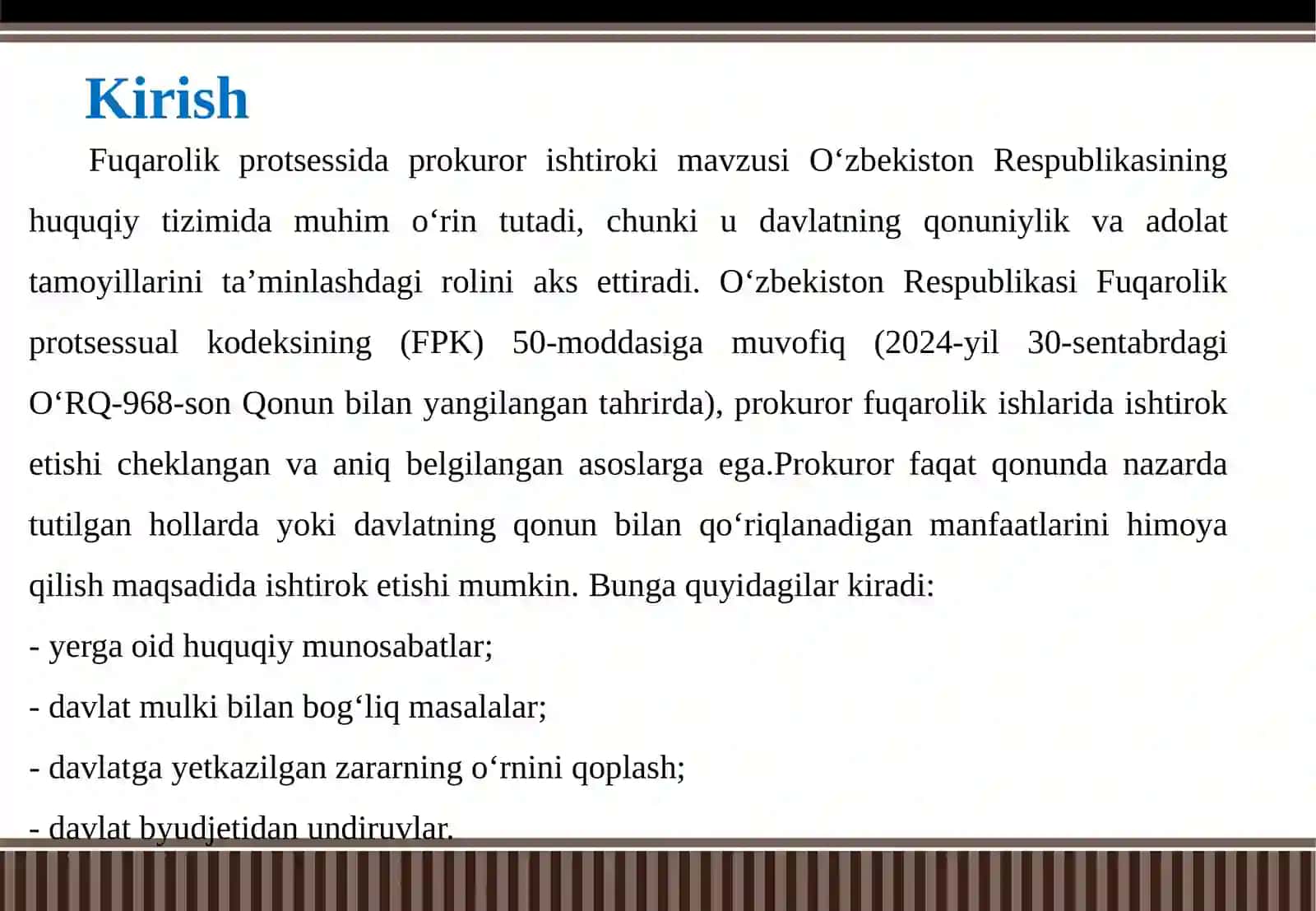 Fuqarolik protsessida prokuror ishtiroki 3