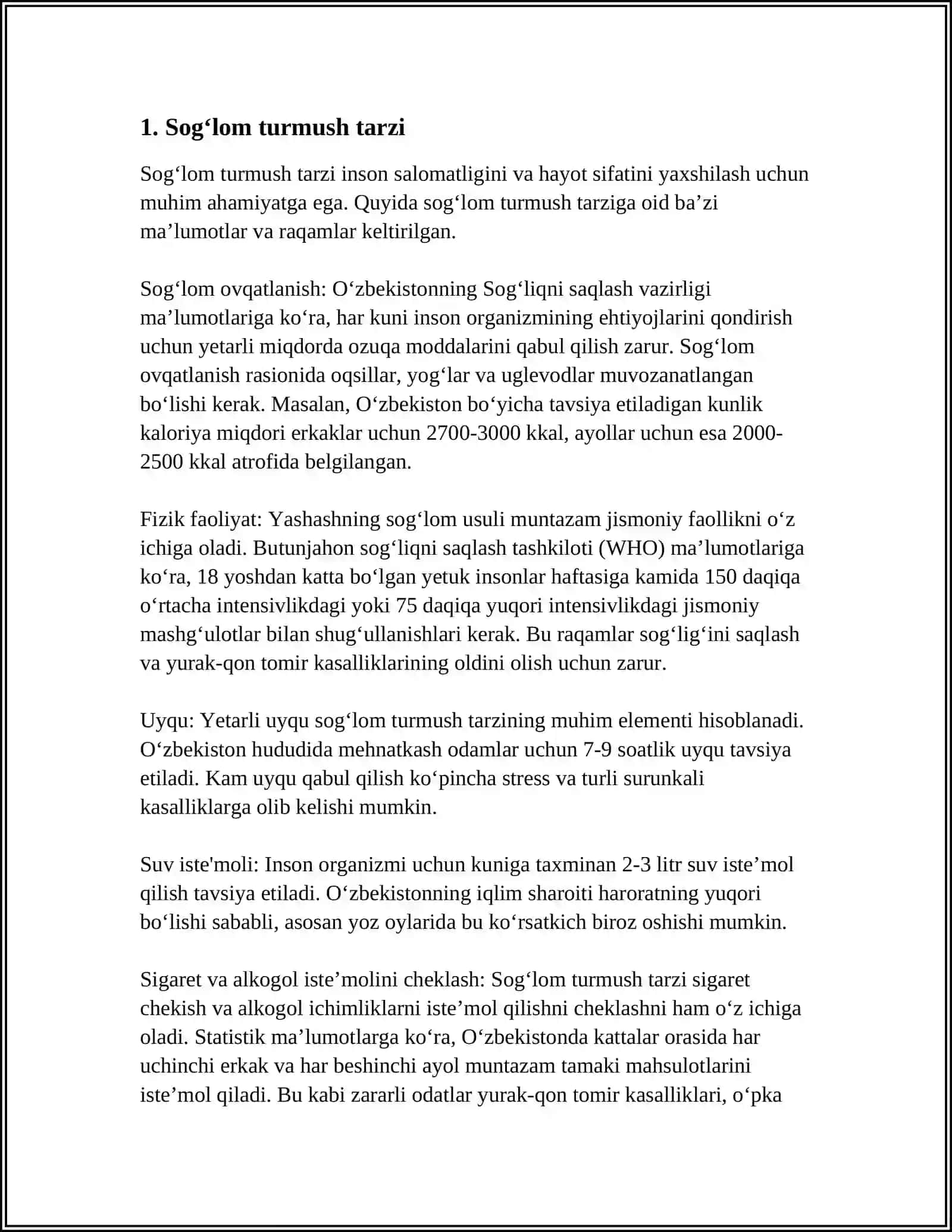 REFERAT Mavzu: SHHW 3