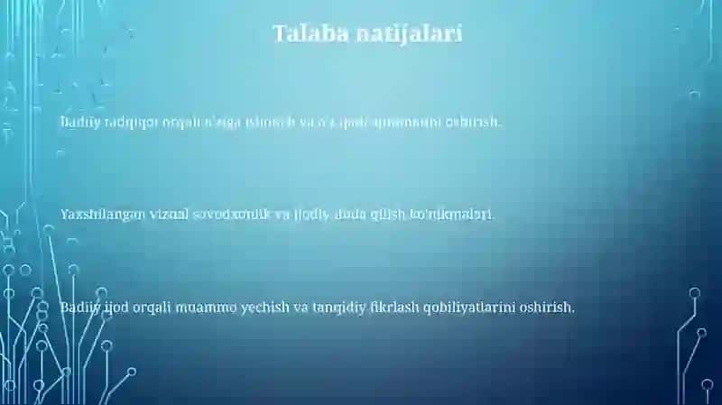Maxsus maktabgacha taʼlim Muassasalarida tasviriy faoliyat dasturini tahlil qilish 3