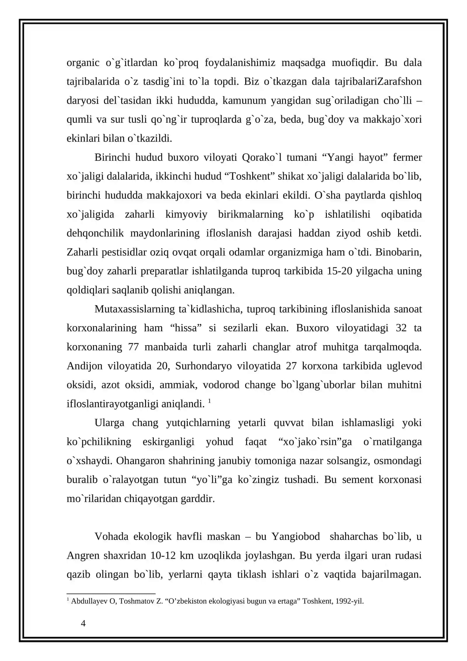 O`zbekistonda ekologik muammolar va ularning hal etilishi 3