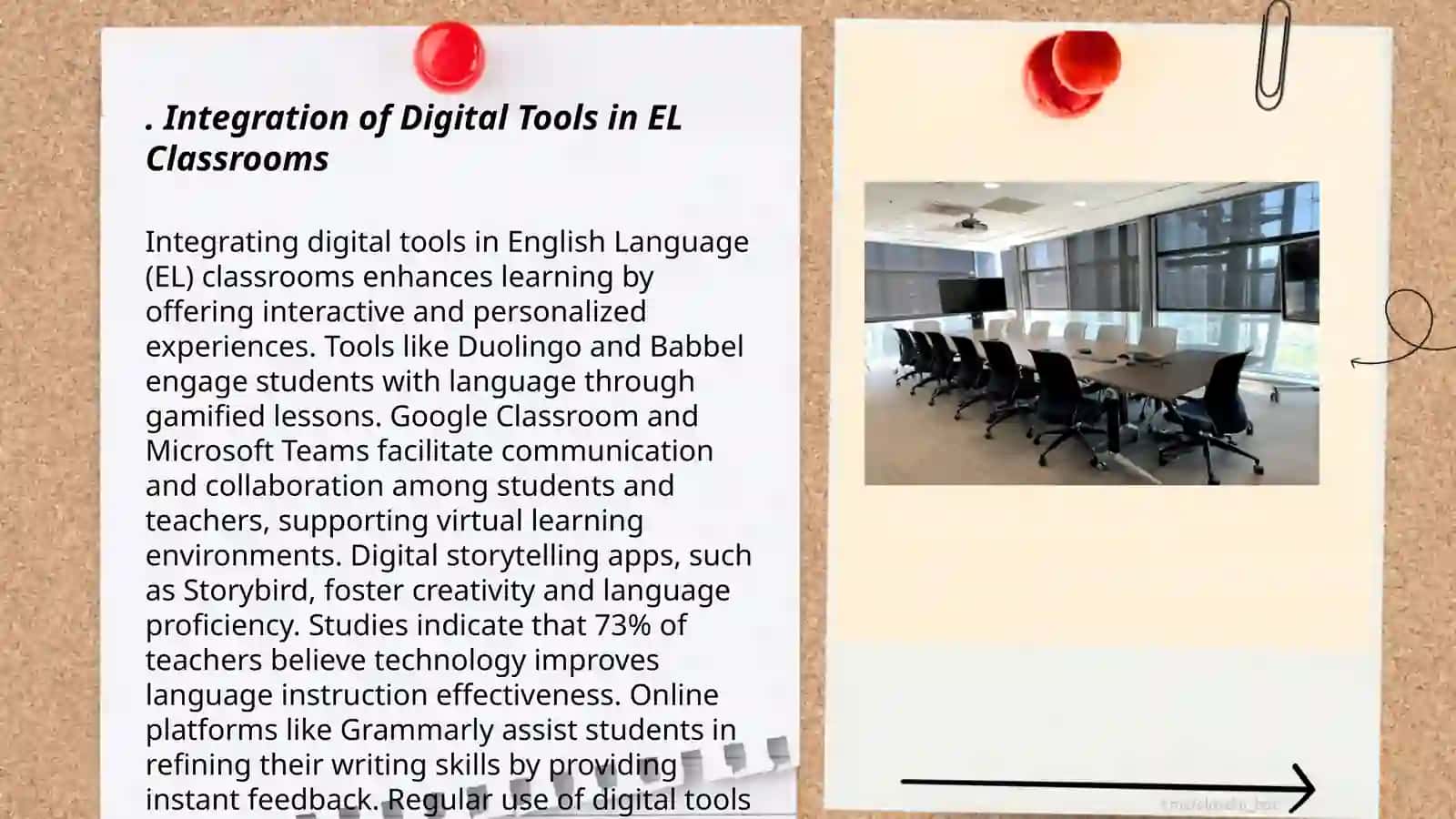 The role of pedagogical technologies in teaching EL 3