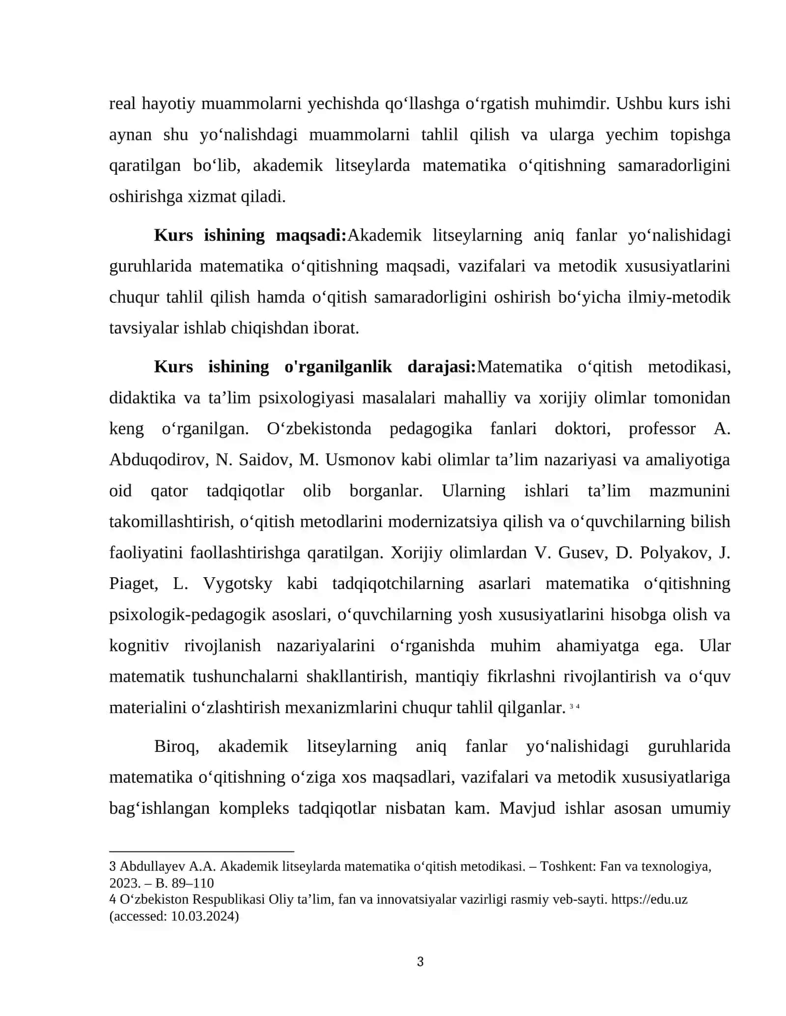 AKADEMIK LITSEYLARNING ANIQ FANLAR YO‘NALISHIDAGI GURUHLARIDA MATEMATIKA O'QITISHNING MAQSADI, VAZIFALARI VA METODIK XUSUSIYATLARI 3