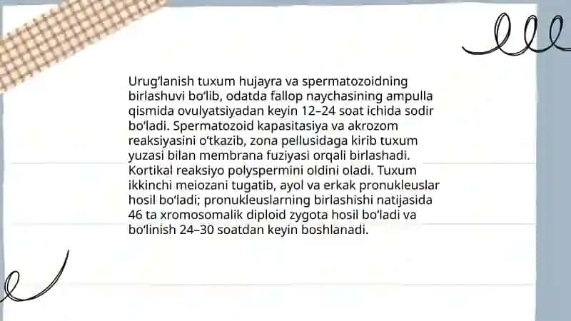 Embrional rivojlanishning umumiy qonuniyatlari 3
