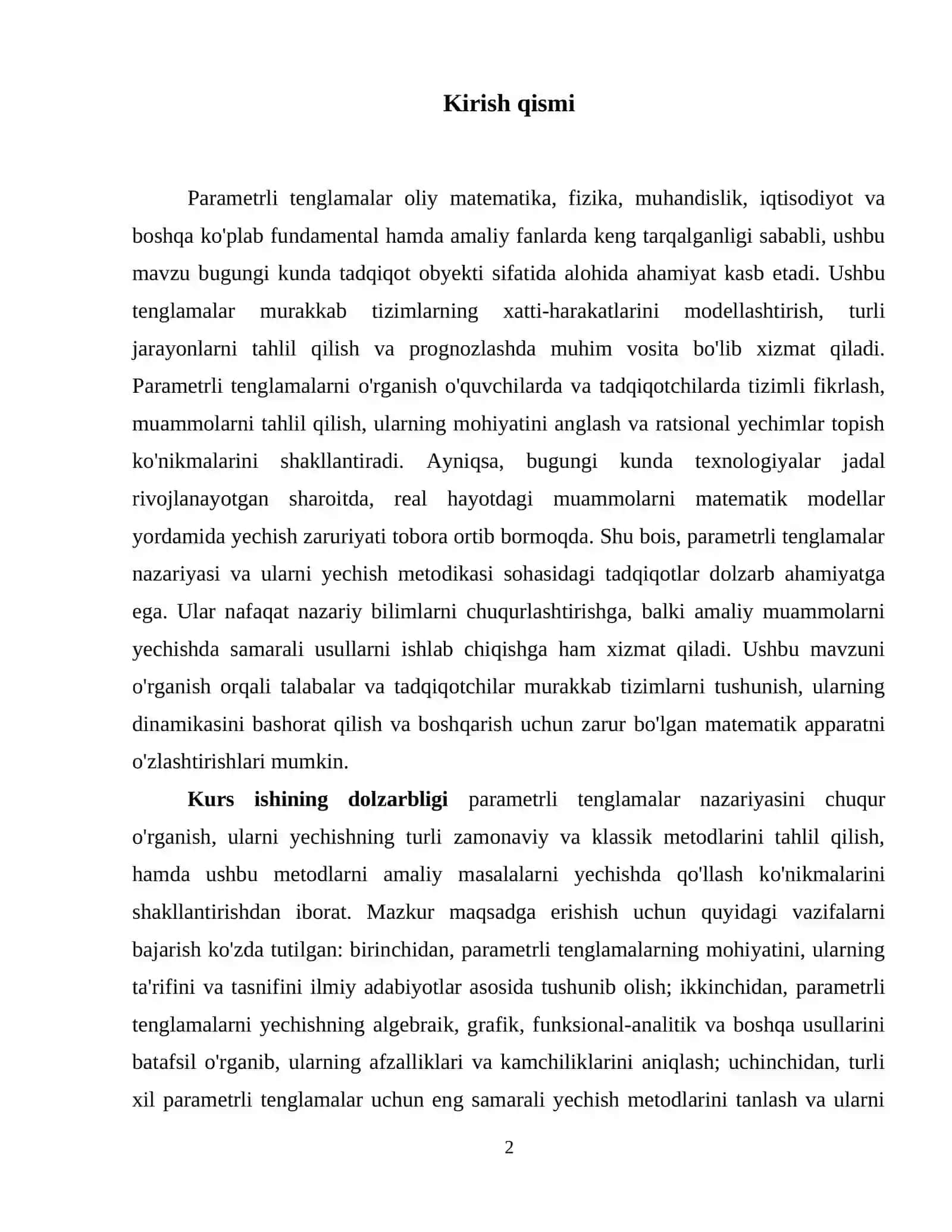 Parametrli tenglamalar va ularni yechish metodikasi 3