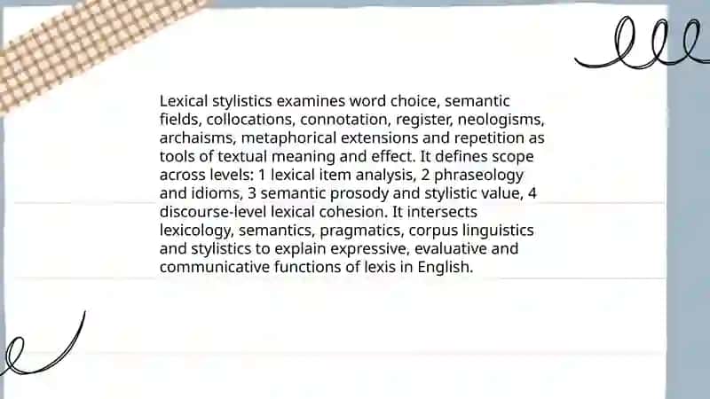 Lexical stylistics 3