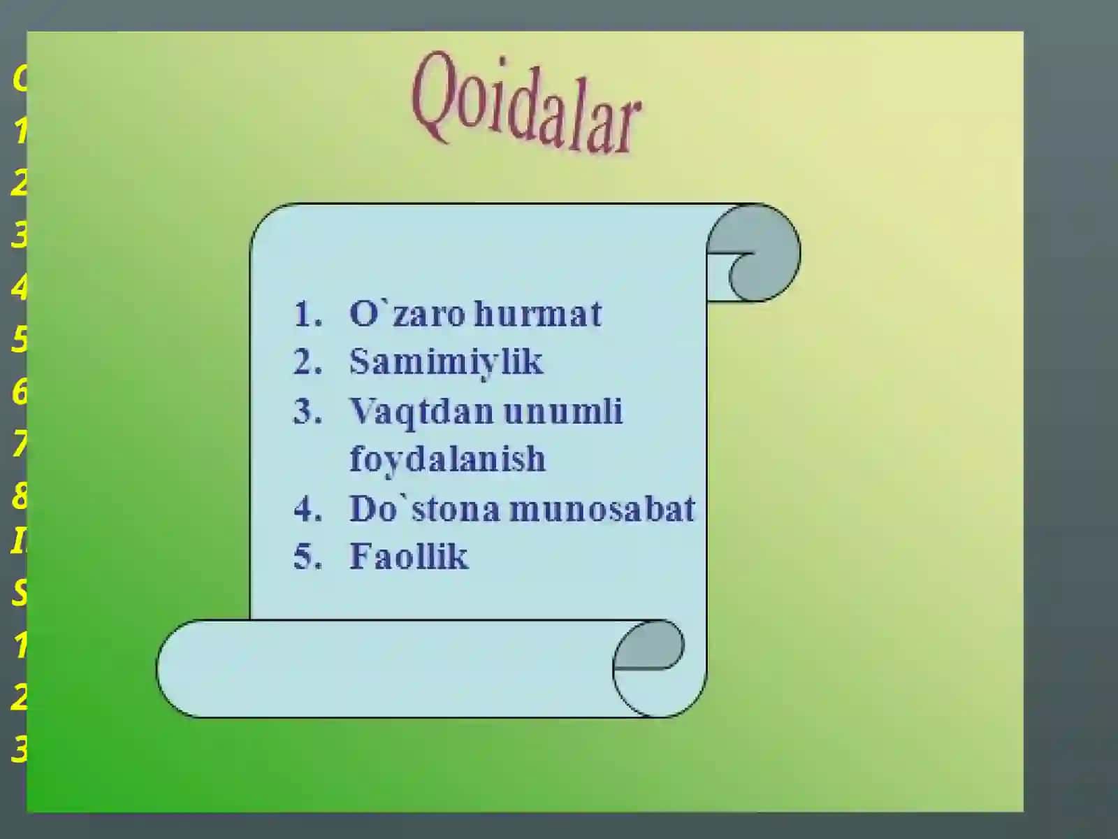 9 sonini bir xonali songa ko'paytirish va 9 ga bo'lish 3
