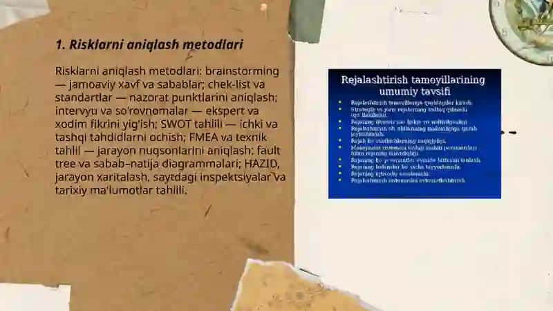 Risklarni aniqlash metodlari 3