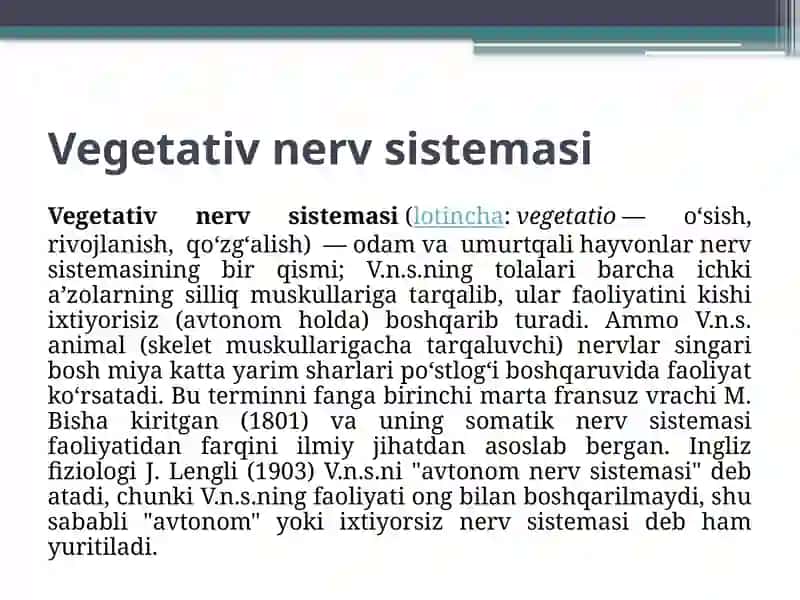 Vegetativ asab sistemasi 3