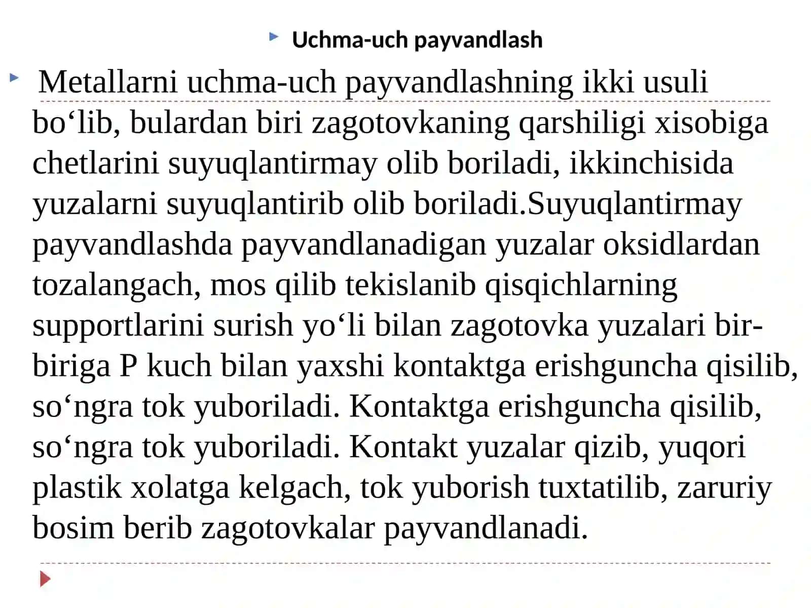 Metallarni uchma-uch payvandlash 3