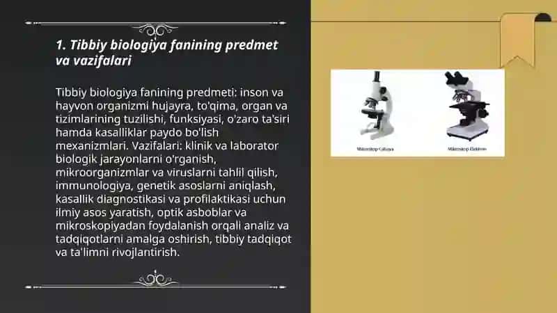 Tibbiy biologiya faniga kirish 3