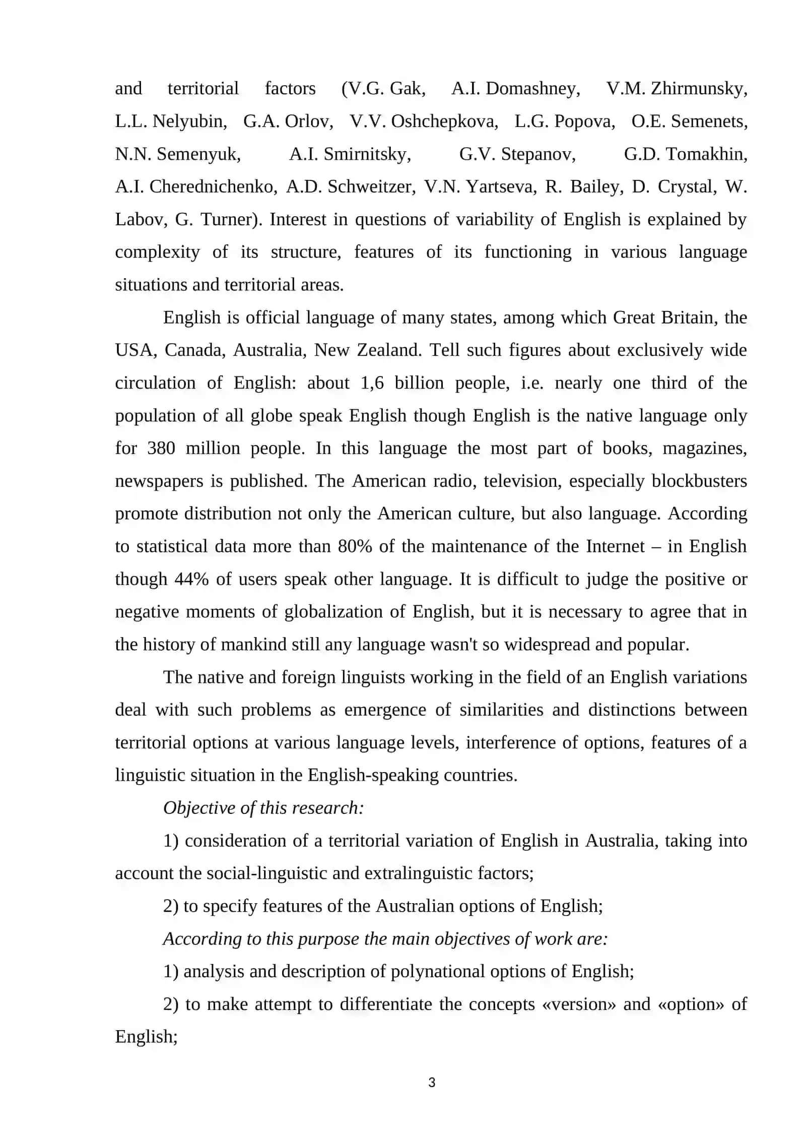 AUSTRALIAN VARIANT OF ENGLISH LANGUAGE 3