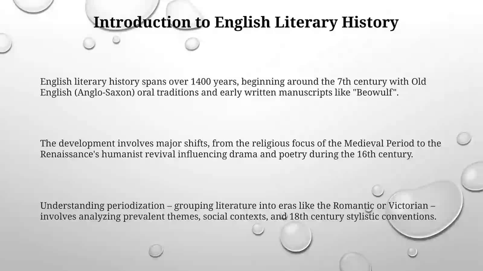 The Main Periods of English Literature and TheirCharacteristics 3