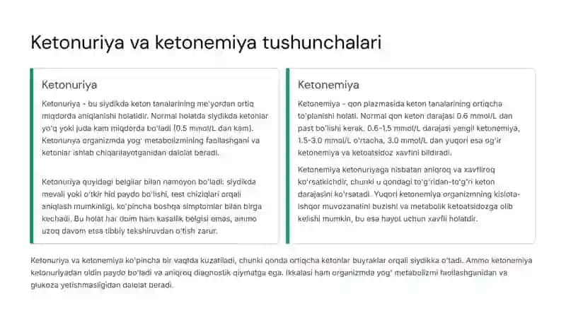Qandli diabet va ochlik ketanuriyasi 3