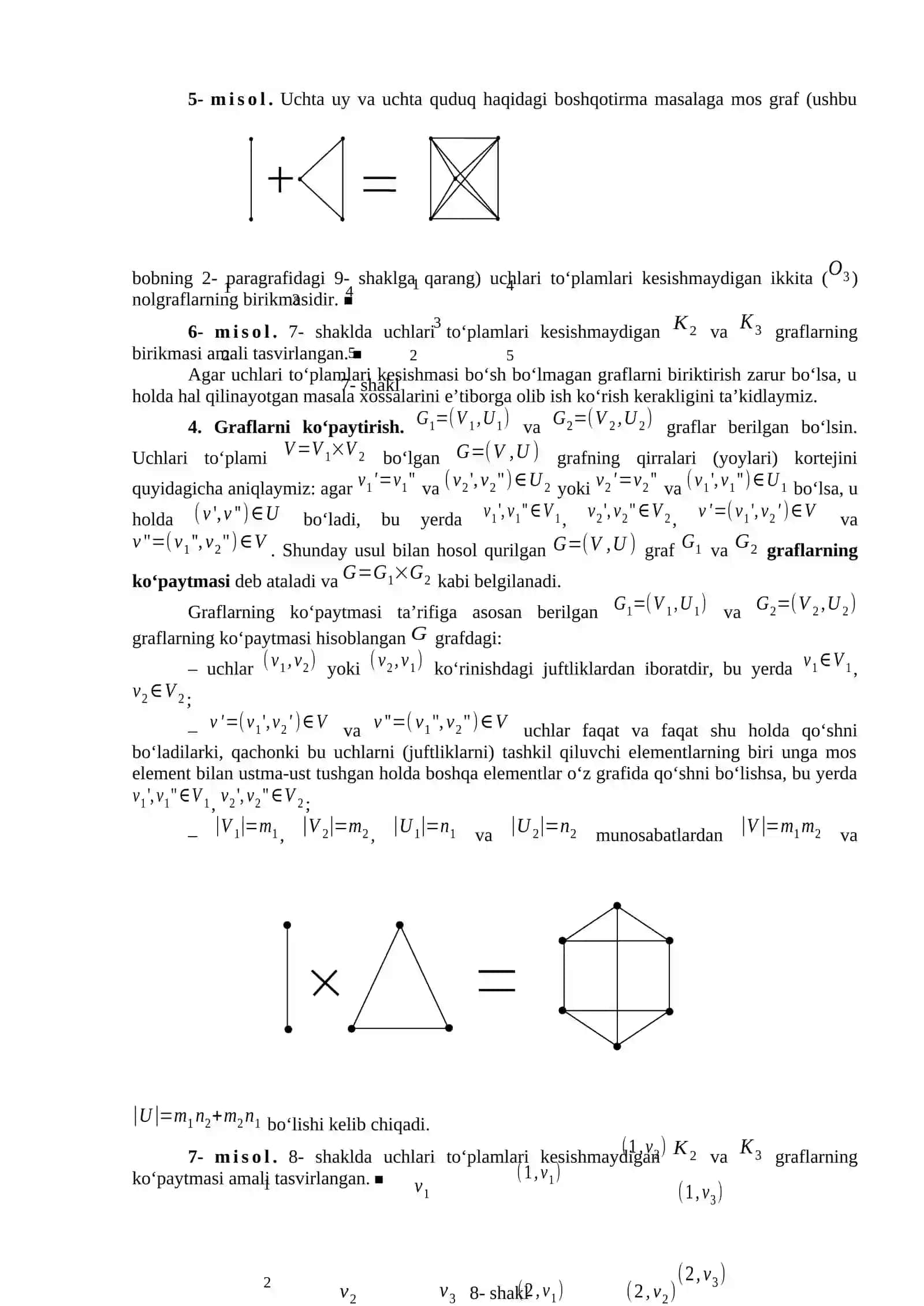 Graflar ustida amallar 3
