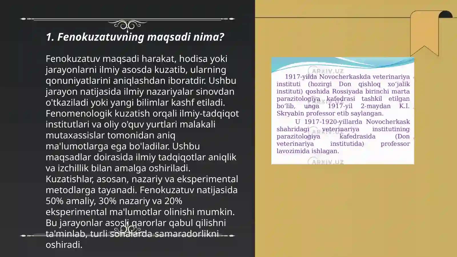 Fenokuzatuvning maqsadi va uni o‘tkazishning tashkil etishasoslari 3