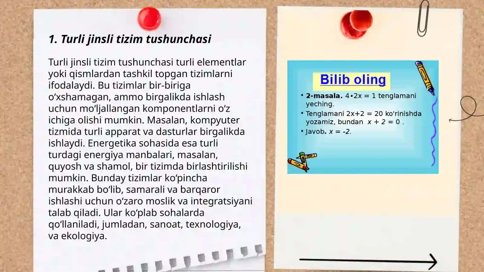 Turli jinsli sistemalarni ajratish 3