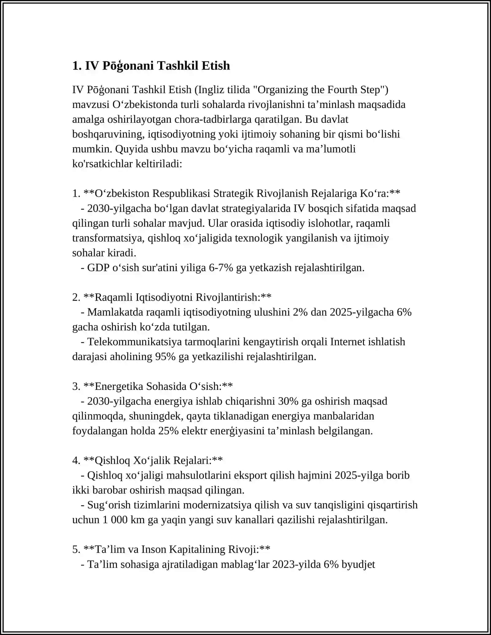 IV POĞONA UCHTOVUSHLIKI VA KADENSIYA 3