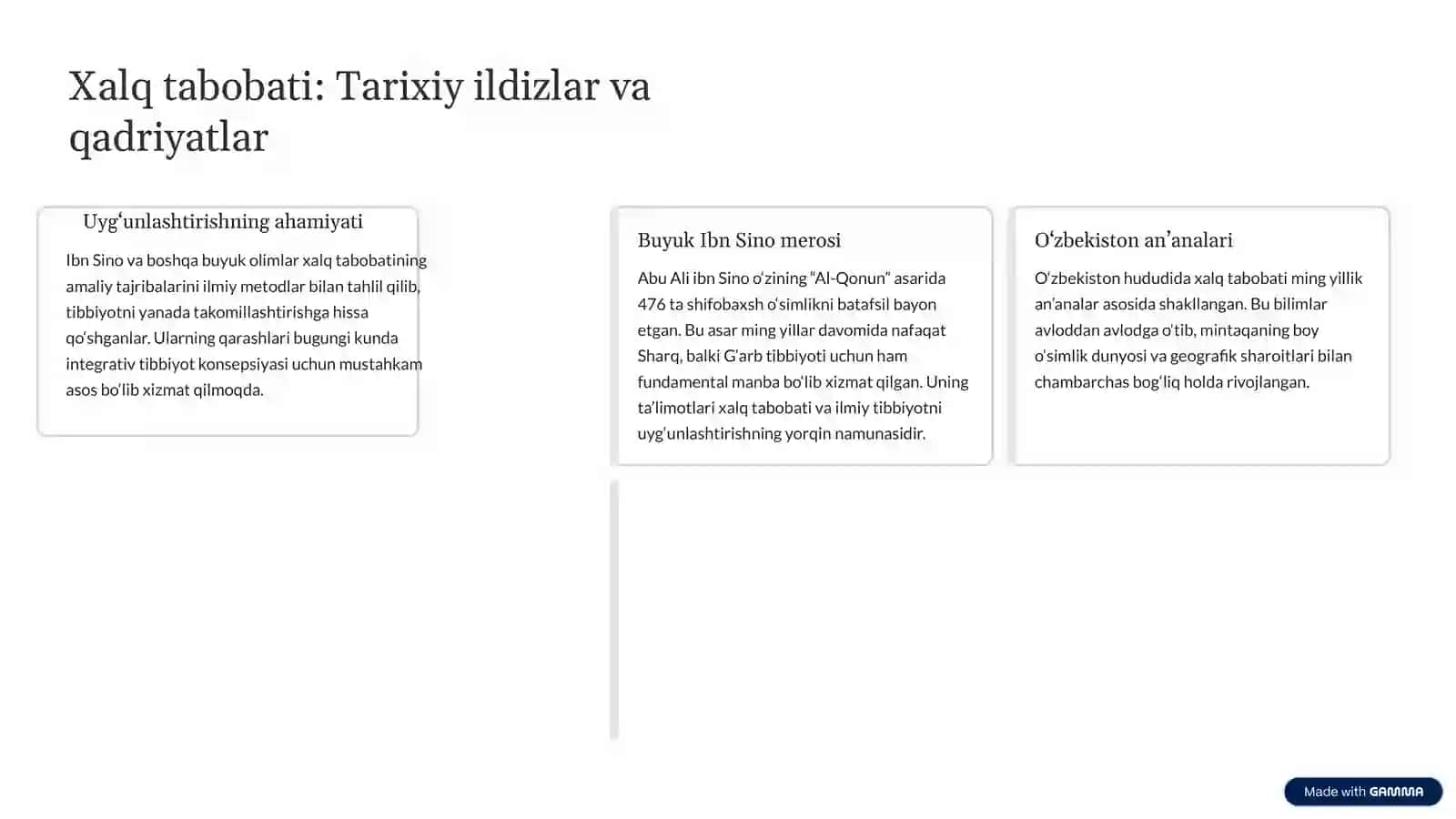 Zamonaviy tibbiyotda xalq tabobating o'rni 3