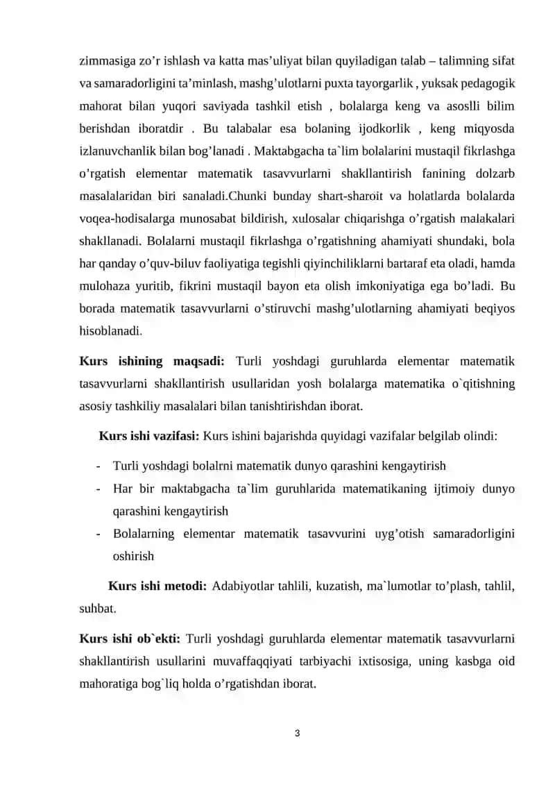 Turli yoshdagi guruhlarda elementar matematik tasavvurlarni shakllantirish usullari 3