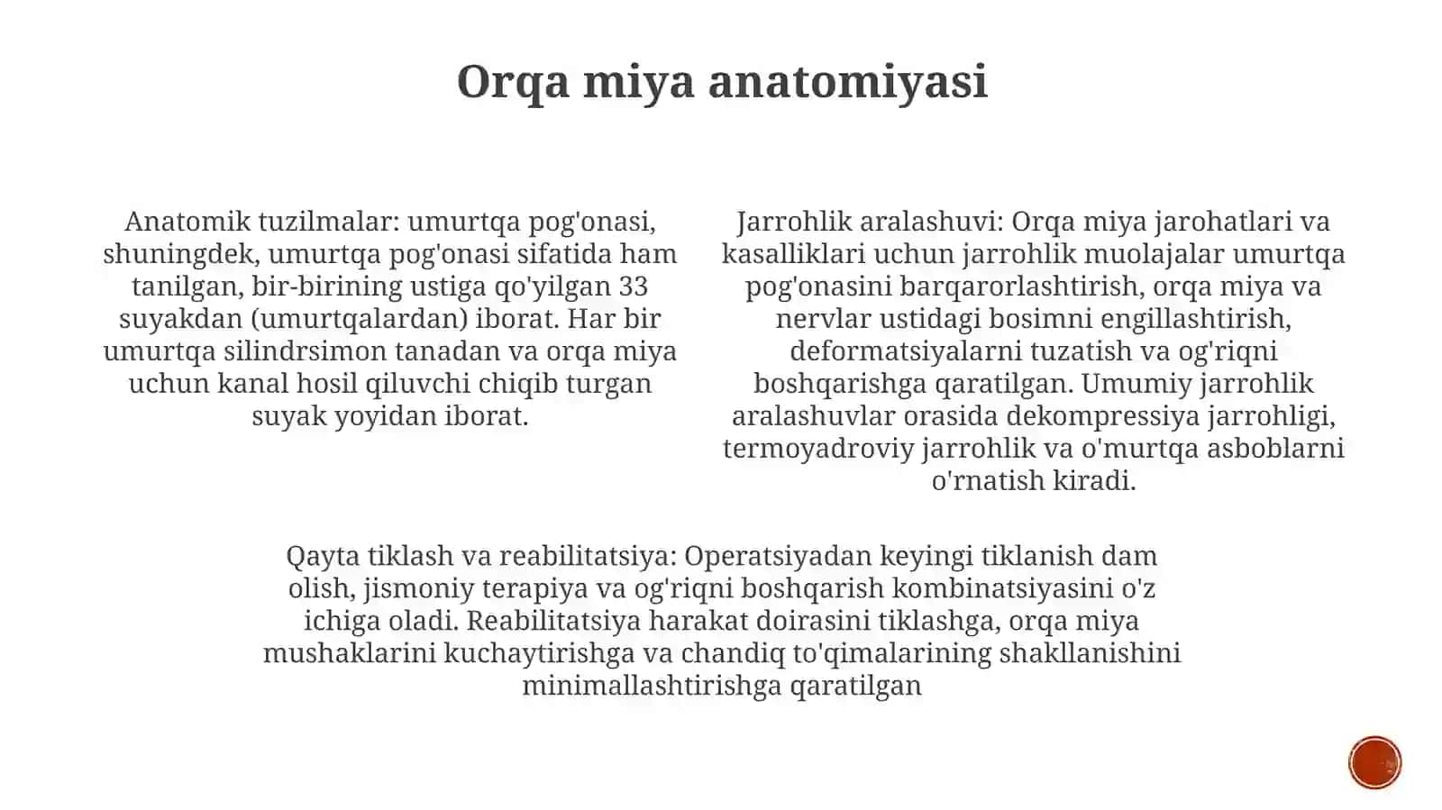 Umurtqa Pog‘Onasidagi Xirurgik Jaroxatlar 3