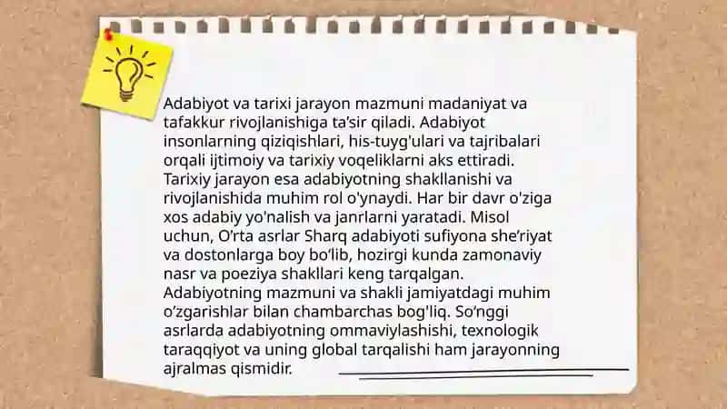 Naim Karimovning "adabiyot va tarixiy jarayon" kitobidagi maqolalar tahlili 3