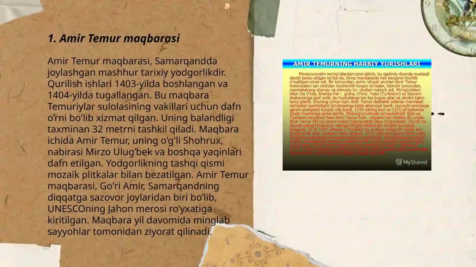 Temuriylar davriga oid me'moriy obidalar 3