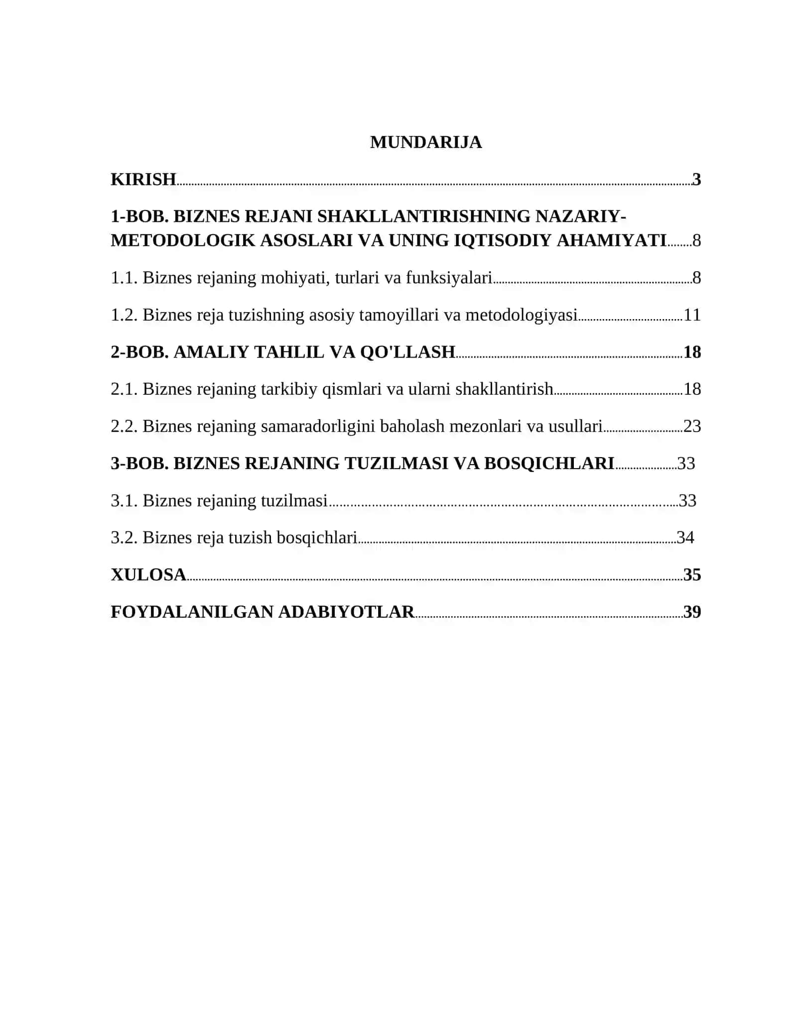 BIZNES REJA TUZISHNING NAZARIY ASOSLARI 3