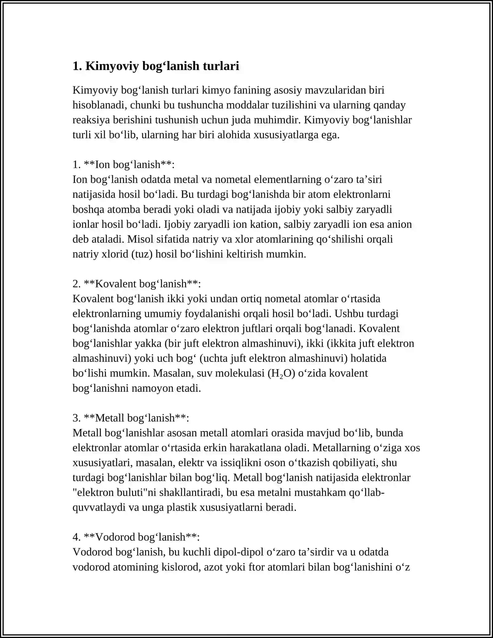 KIMYOVIY BOG'LANISH 3