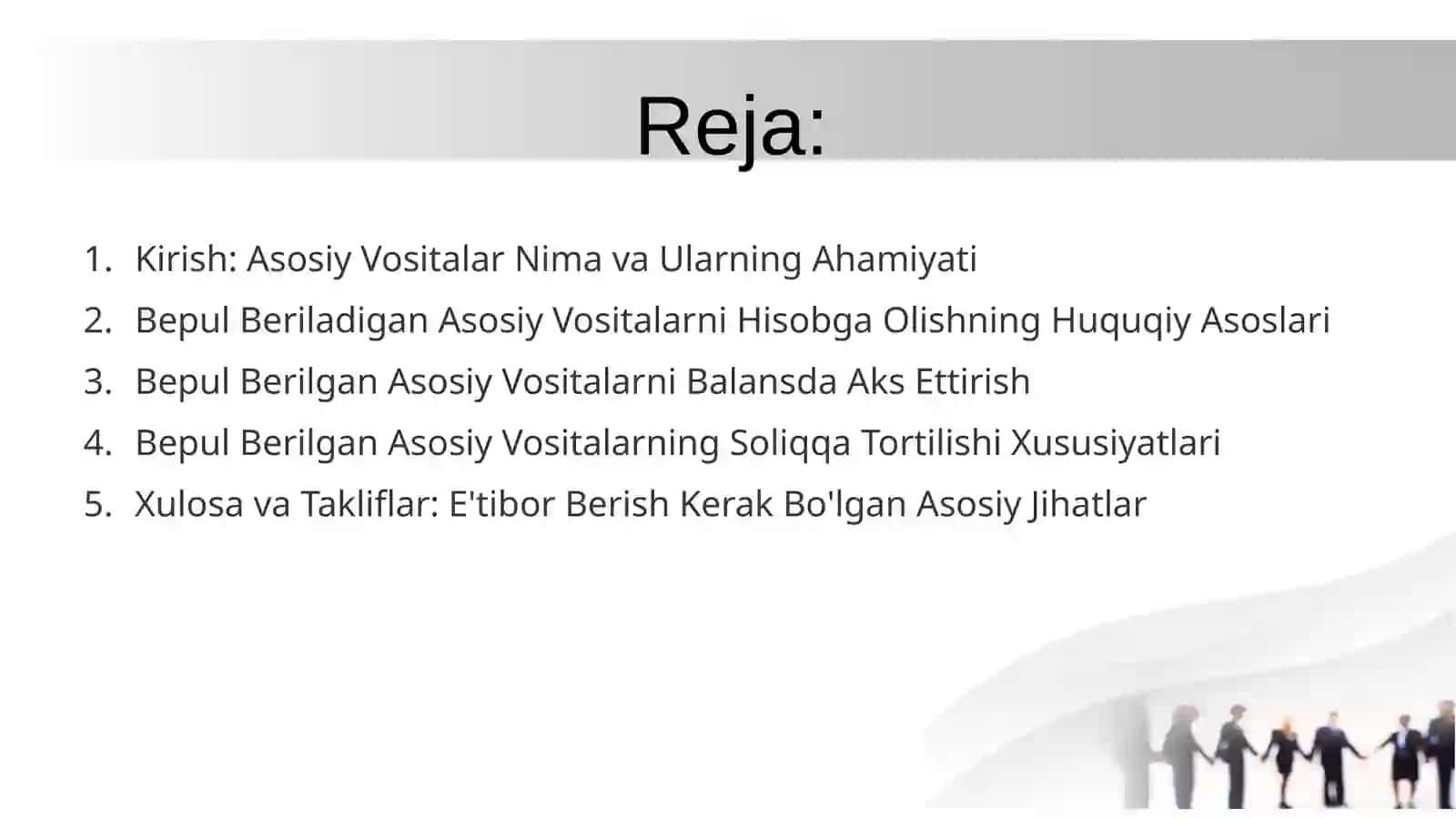 Asosiy Vositalarning Bepul Berilishi Hisobi 3