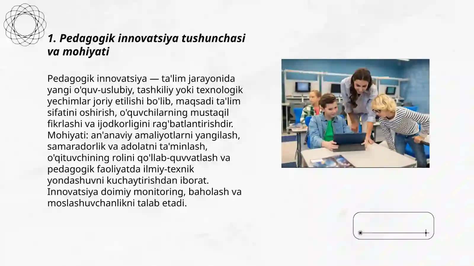 Pedagogik innovatsiyaning asosiy tushunchasi 3