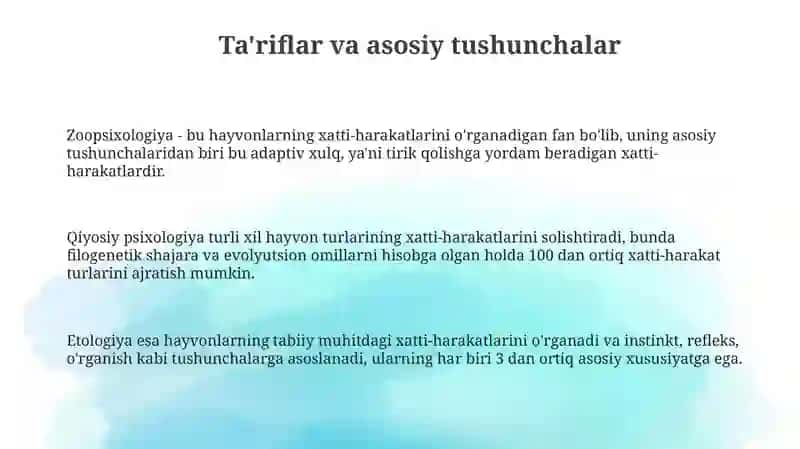 Zoopsixologiya va qiyosiy psixologiyaga kirish 3