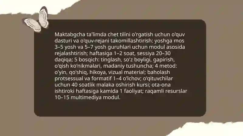 Maktabgcha ta'limda chet tilini o'rgatishning metodik ta'minotini takomillashtirish 3