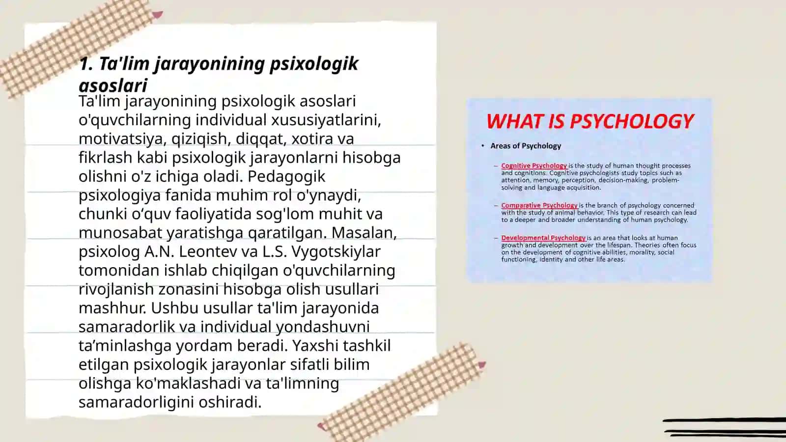 Ta'lim jarayonining psixologik asoslari 3