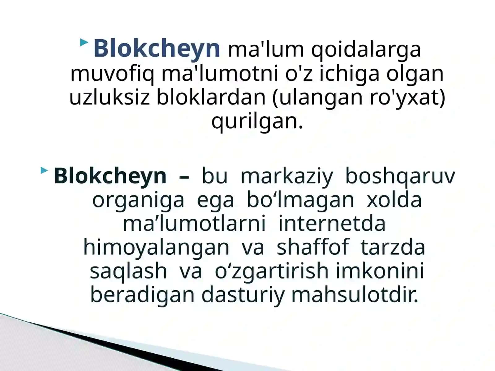 Blokcheyn va moliyaviy texnologiyalar 3
