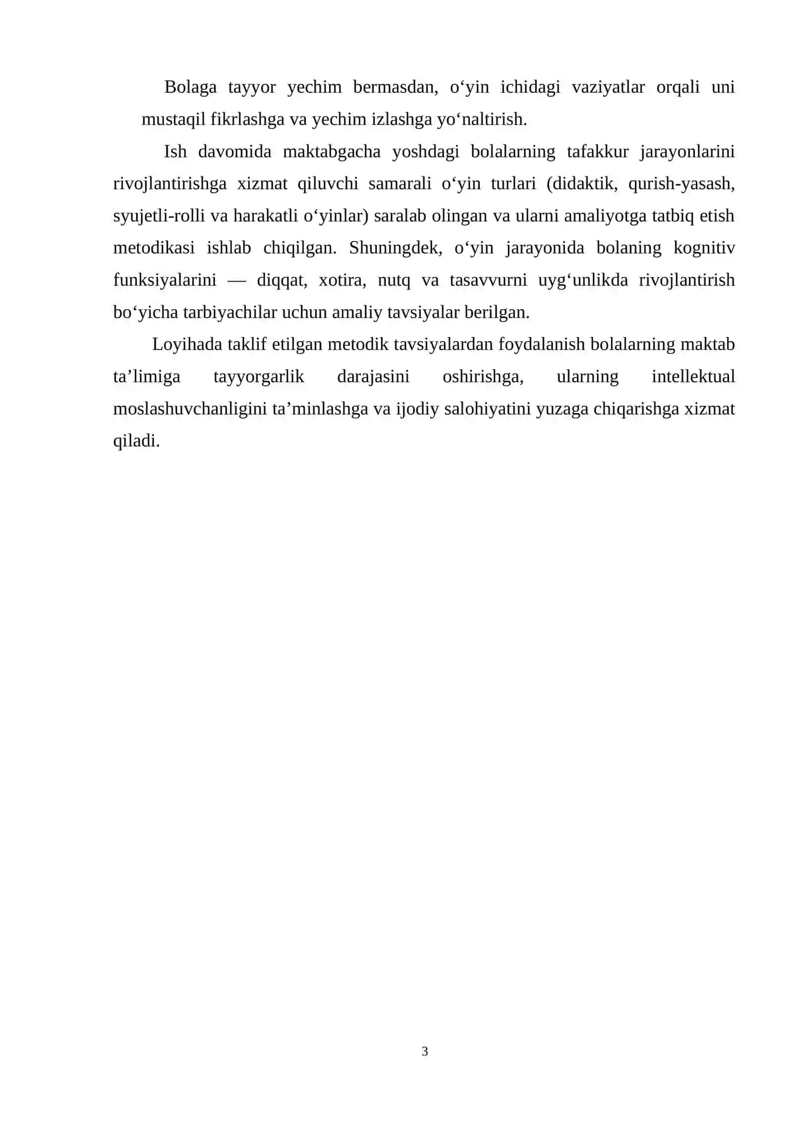O’yin bolalarni rivojlantirish va tarbiyalash vositasi sifatida 3