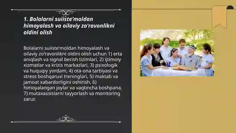 Bolalarni suiiste'moldan himoyalash va oilaviy zo'ravonlikni oldini olish 3