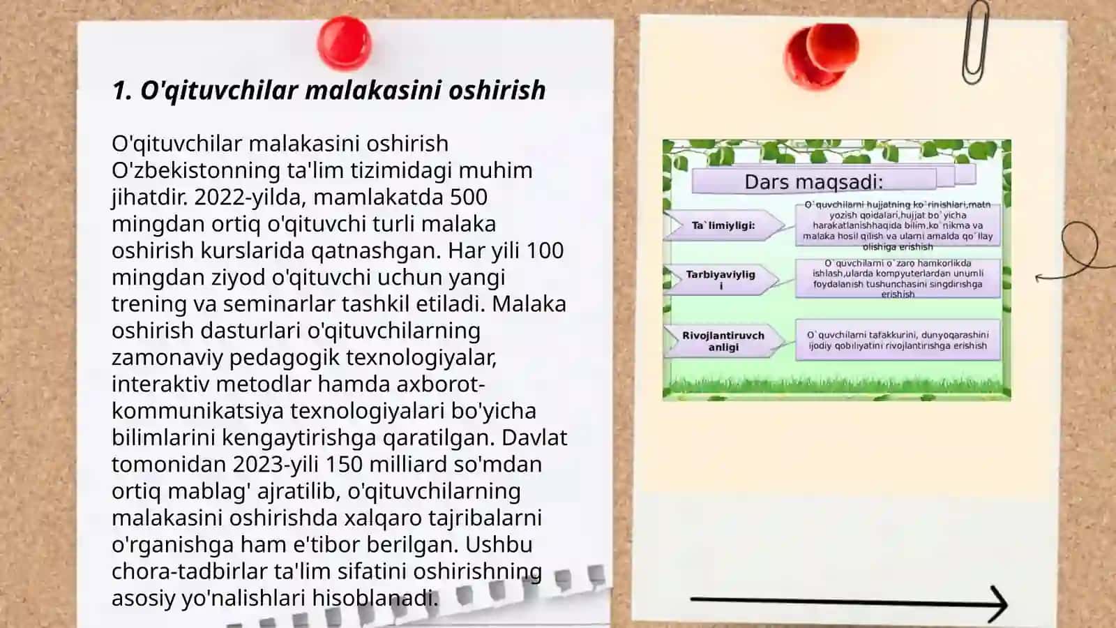 O'qituvchilar malakasini oshirish 3