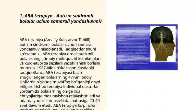 Autizm sindromli bolalar bilan ishlashda ABA terapiyaning ijobiy va salbiy jihatlari. "Bahs - munozara" metodlari orqali yoritish. 3