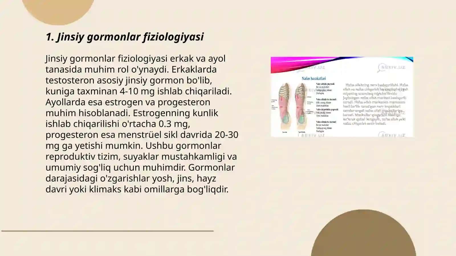 Jinsiy gormonlar fiziologiyasi 3