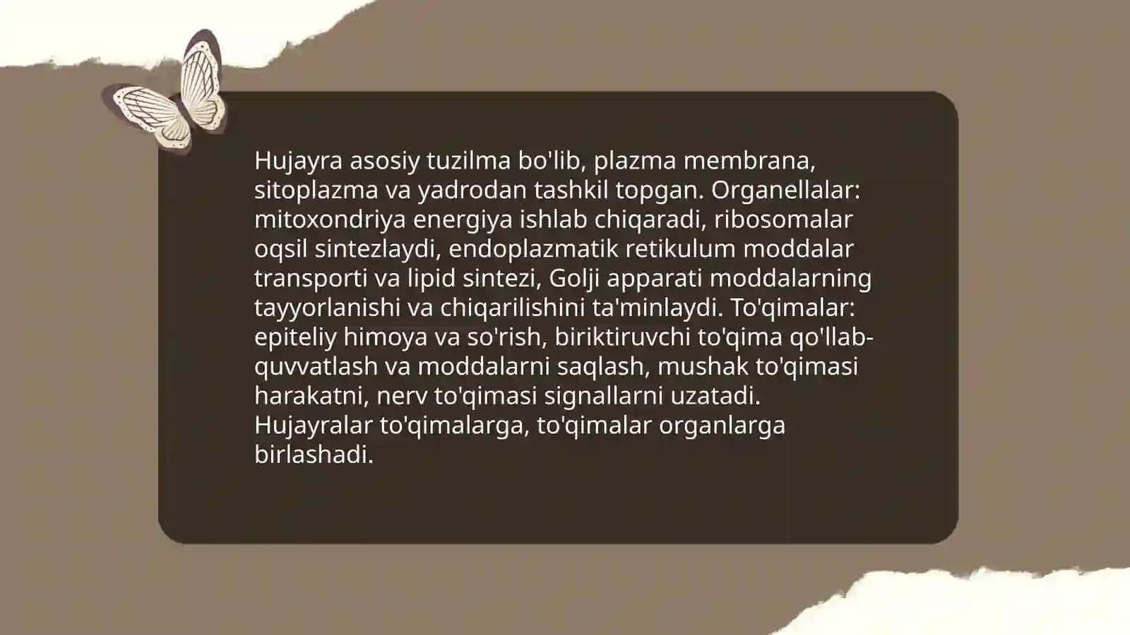 Odam va uning  organlari tizimi tuzilishi va vazifalari 3