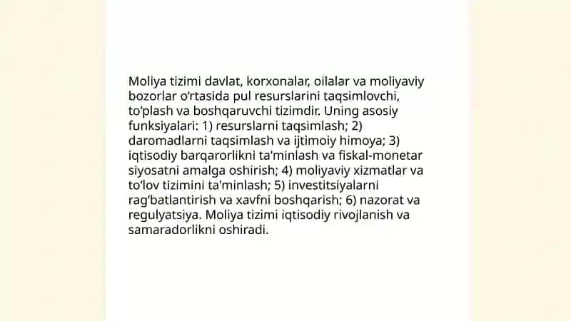 Moliya pul va bank tizimi 3