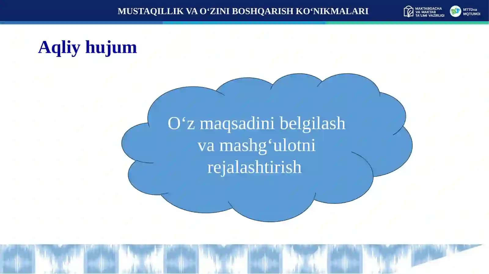 MUSTAQILLIK VA OʻZINI BOSHQARISH KOʻNIKMALARI 3
