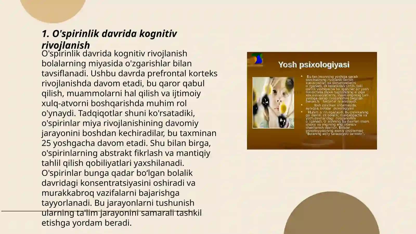 O'spirinlik va yoshlik davrida psixik rivojlanish xususiyatlari 3