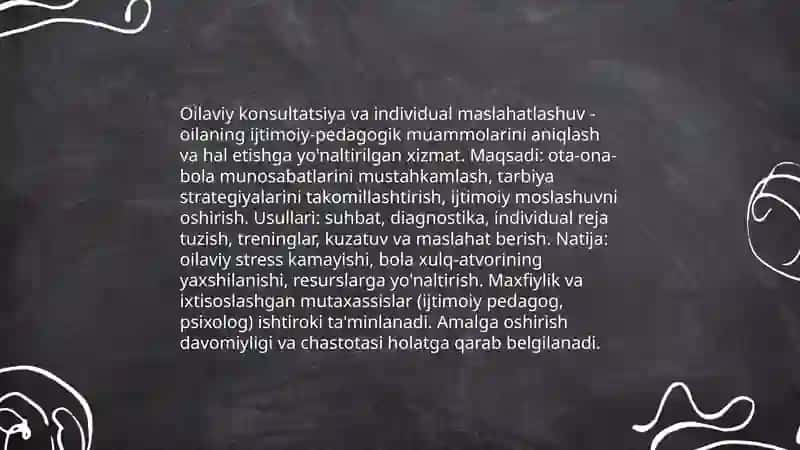 Oilaga ijtimoiy pedagogika yordam shakklari 3