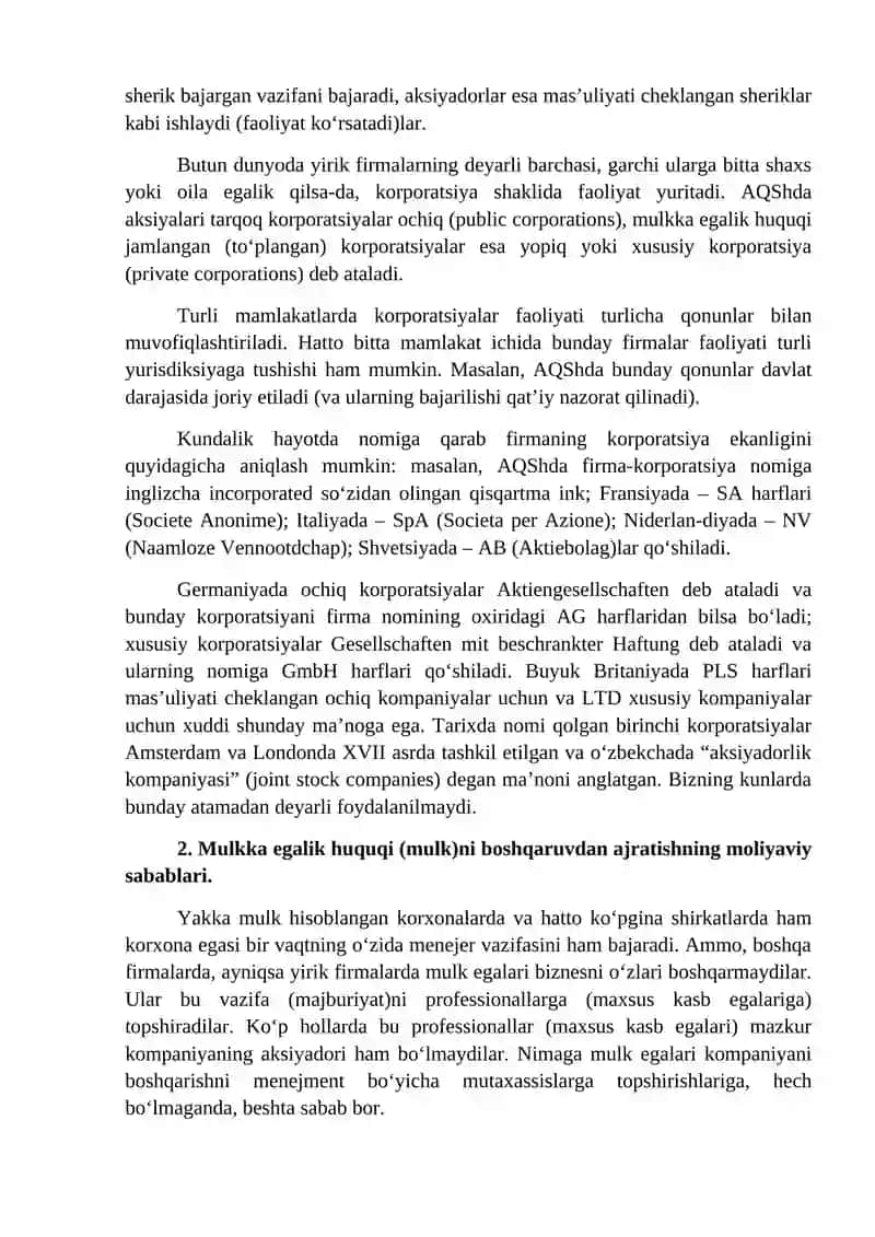 Zamonaviy moliyaning fundamyental (tub) masalalari 3