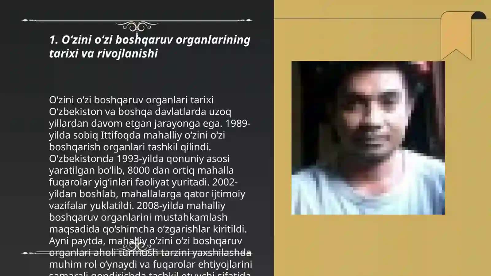 O‘zini o‘zi boshqaruv organlarining faoliyati va ularning jamiyatni demokratlashtirishdagi o‘rni 3