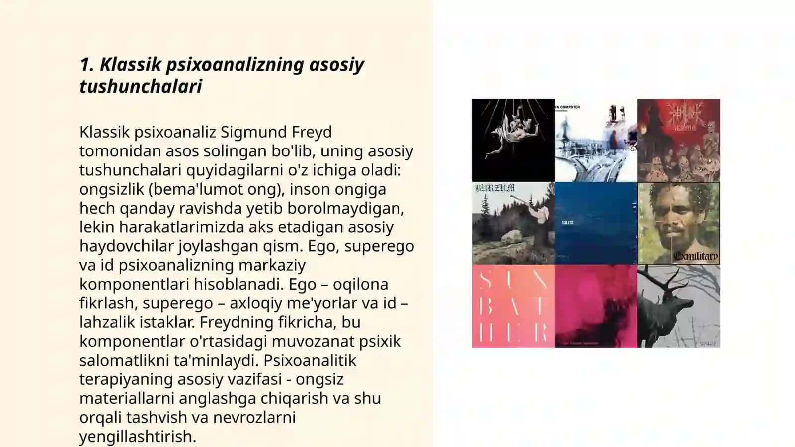 Klassik psixoanaliz va uning modifikatsiyalari 3