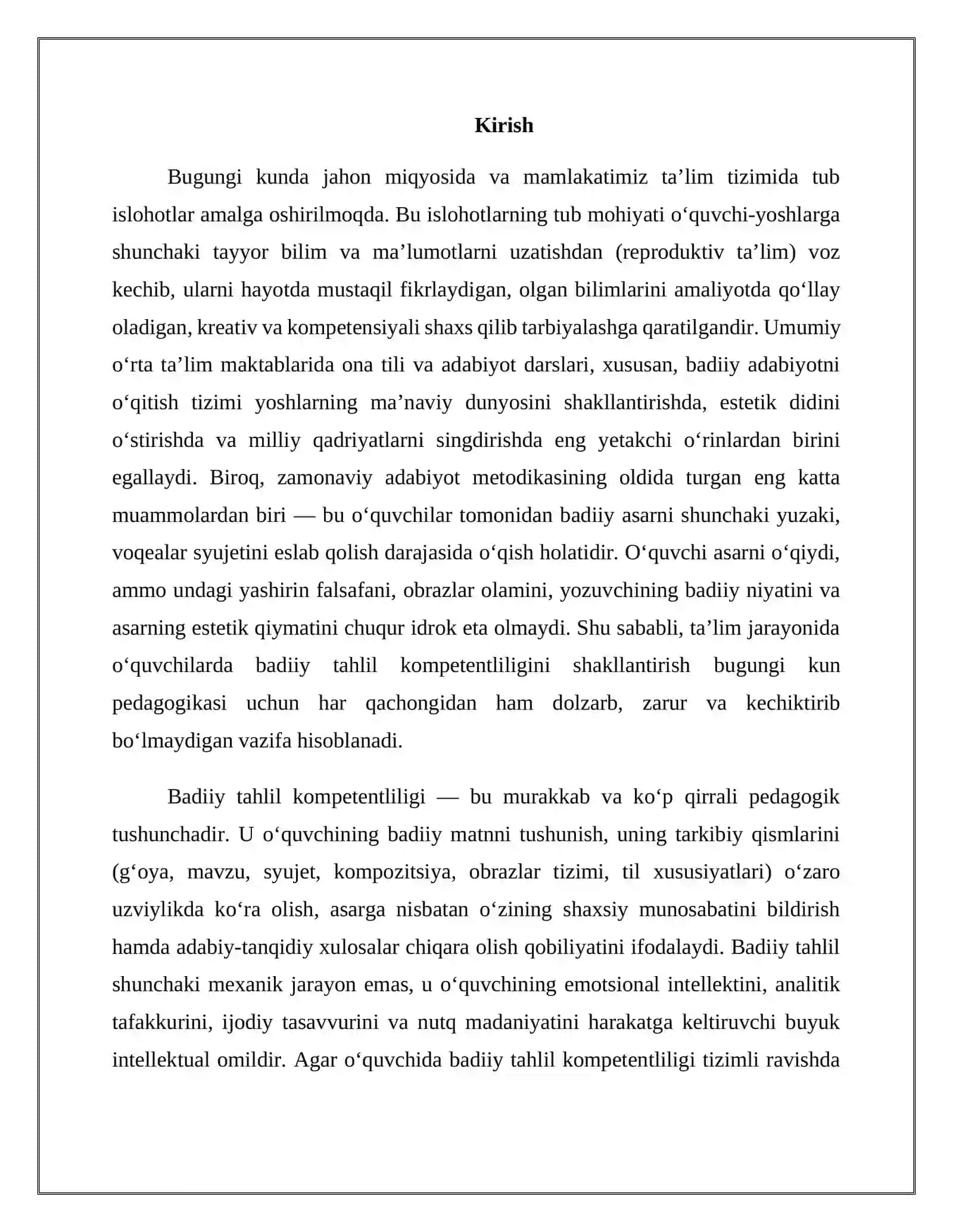 O‘zbek adabiyotini o’qitish metodikasi 3