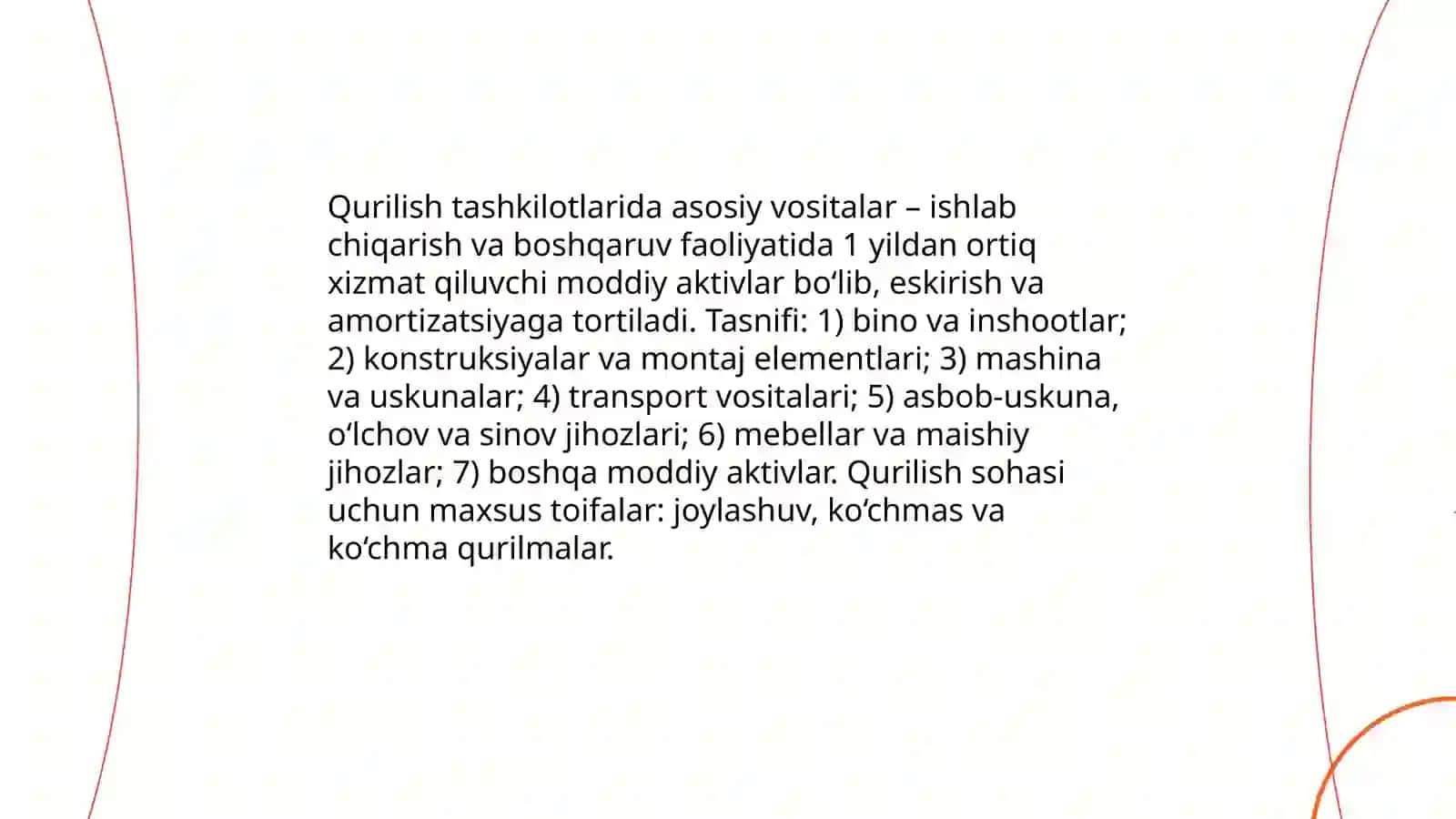 Qurilish Tashkilotlarida Asosiy Vositalarni Qayta Baholash Hisobi 3